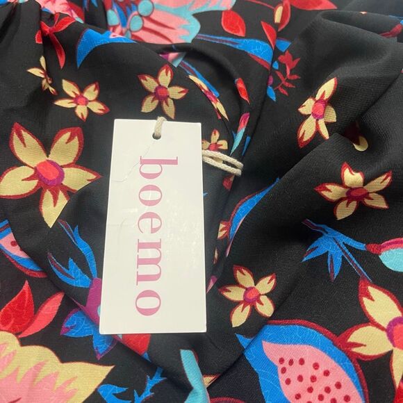 NWT Anthropologie Boemo Black Floral Maxi Dress Size Small New - Picture 2 of 5